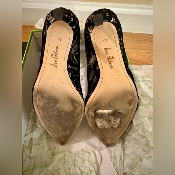 Sam Edelman Hazel Black Lace Heels Size 8.5 - Picture 5 of 5
